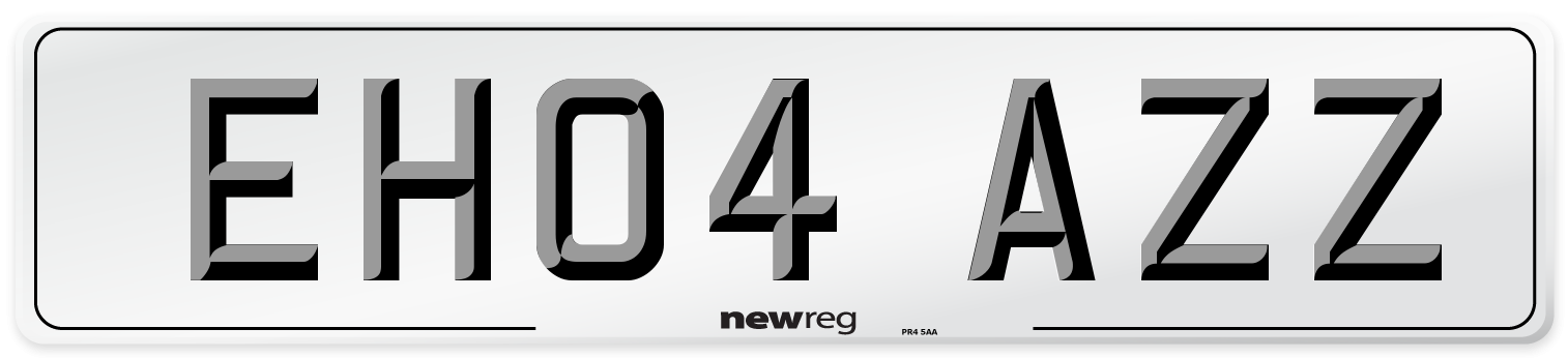 EH04 AZZ Number Plate from New Reg